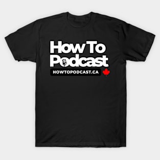 How To Podcast Dark Background with mic T-Shirt